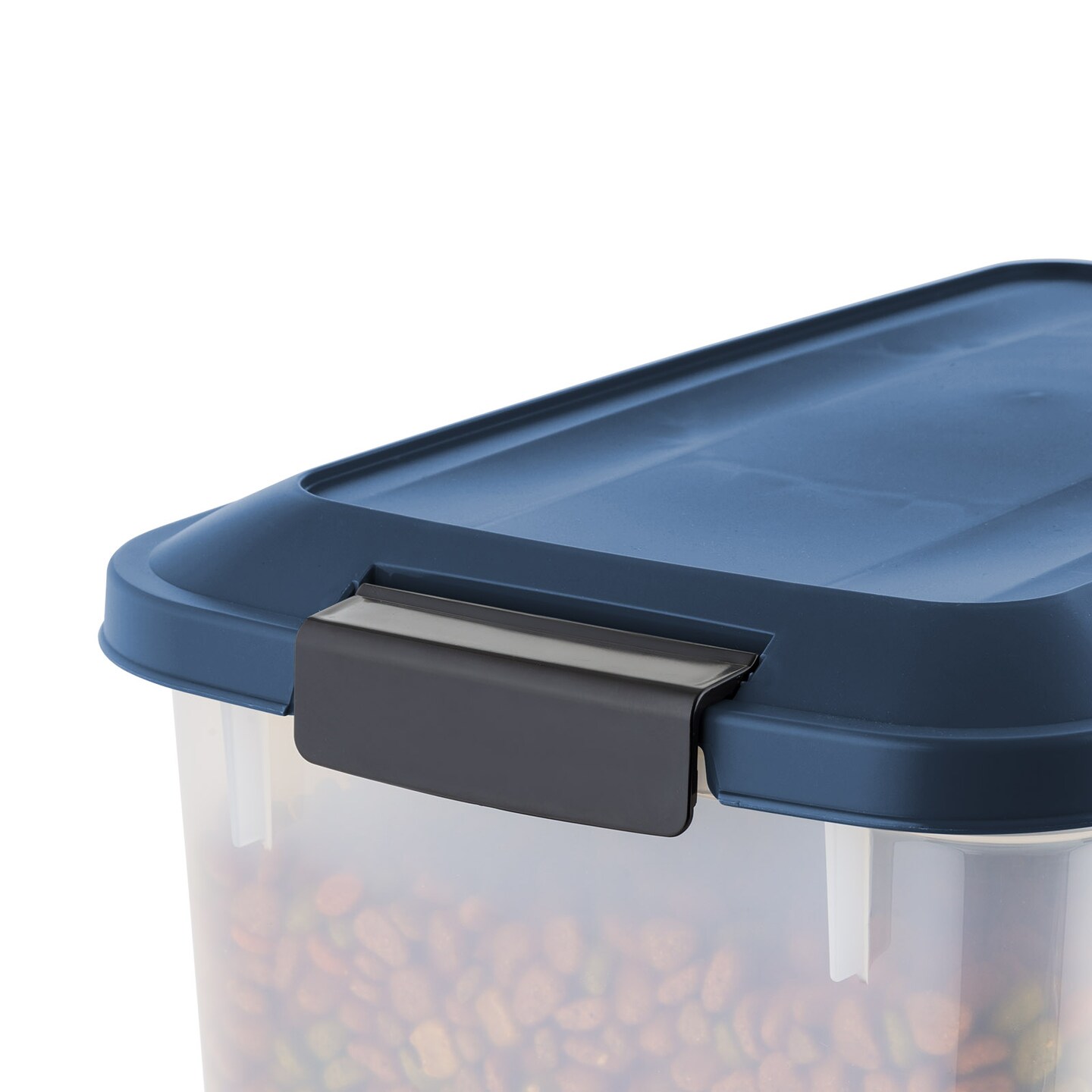 IRIS USA WeatherPro Airtight Pet Food Storage Container, 14 lbs, 2 Pack, Navy