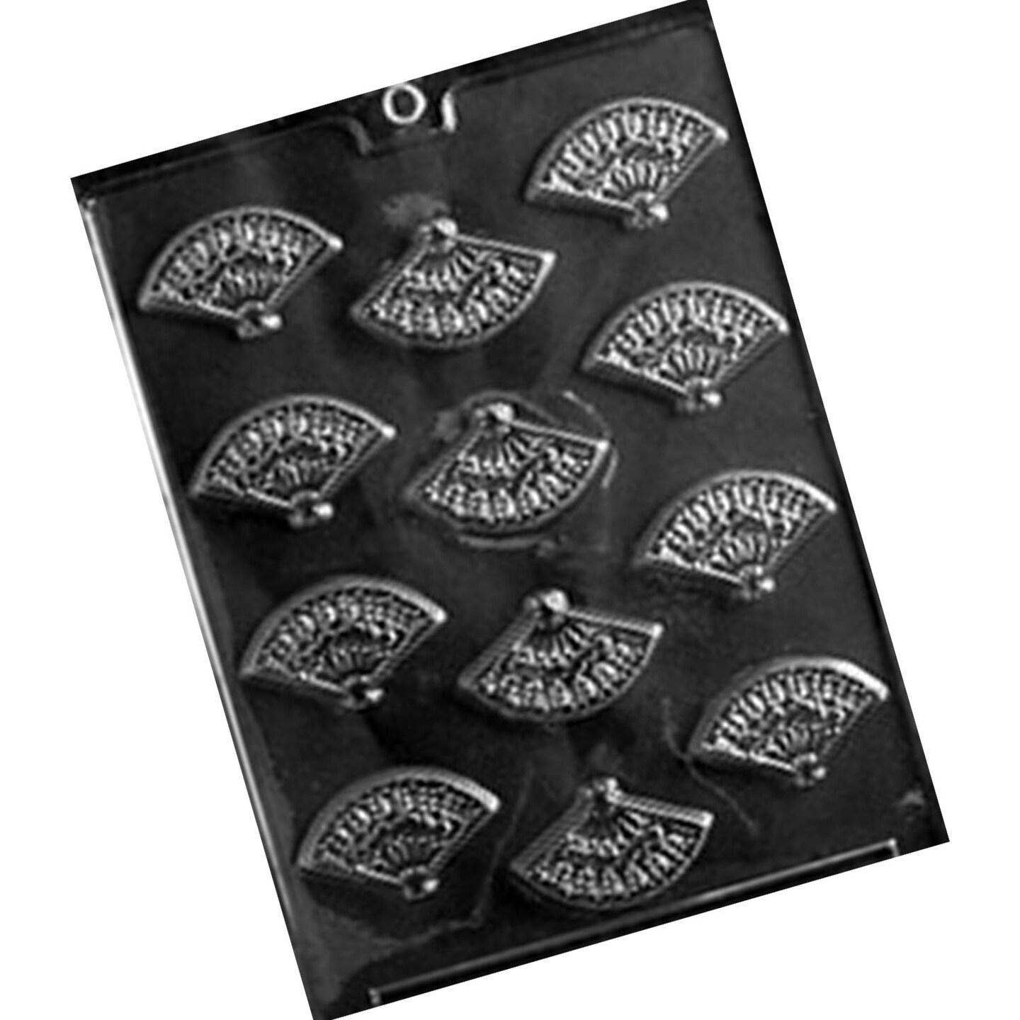 Small Decorative Fans Chocolate Mold for Elegant Treats