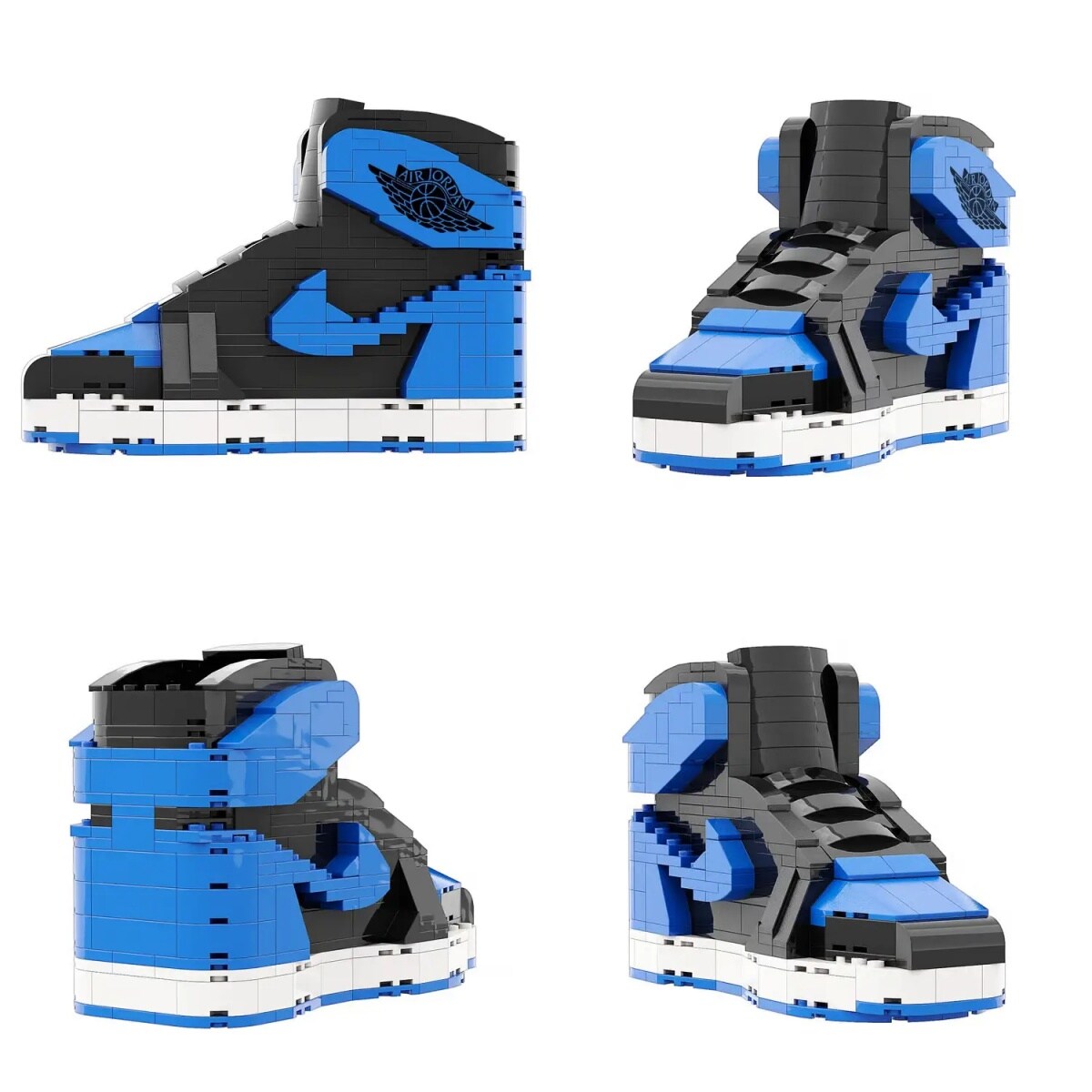 Jordan 1 Royal Blue Sneaker Building Bricks, Puzzles Blocks