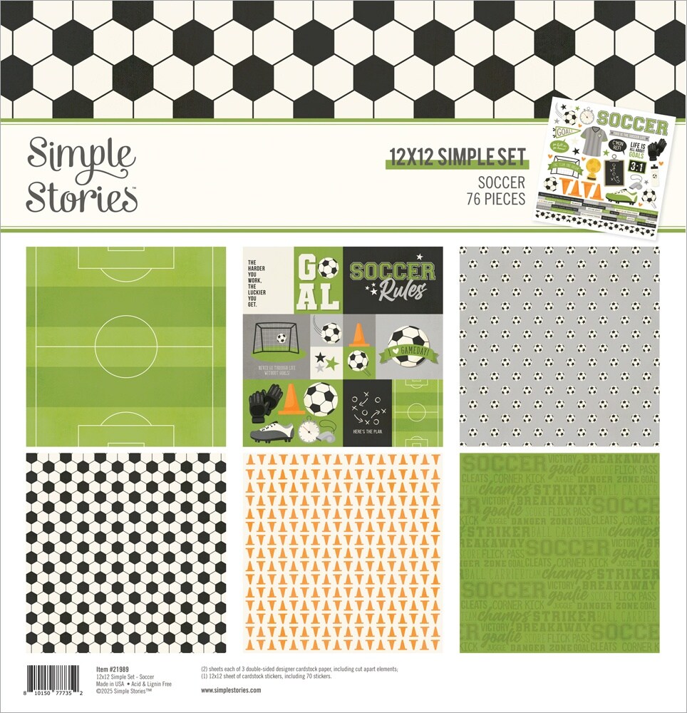 Simple Stories Collection Kit 12&#x22;X12&#x22;-Soccer