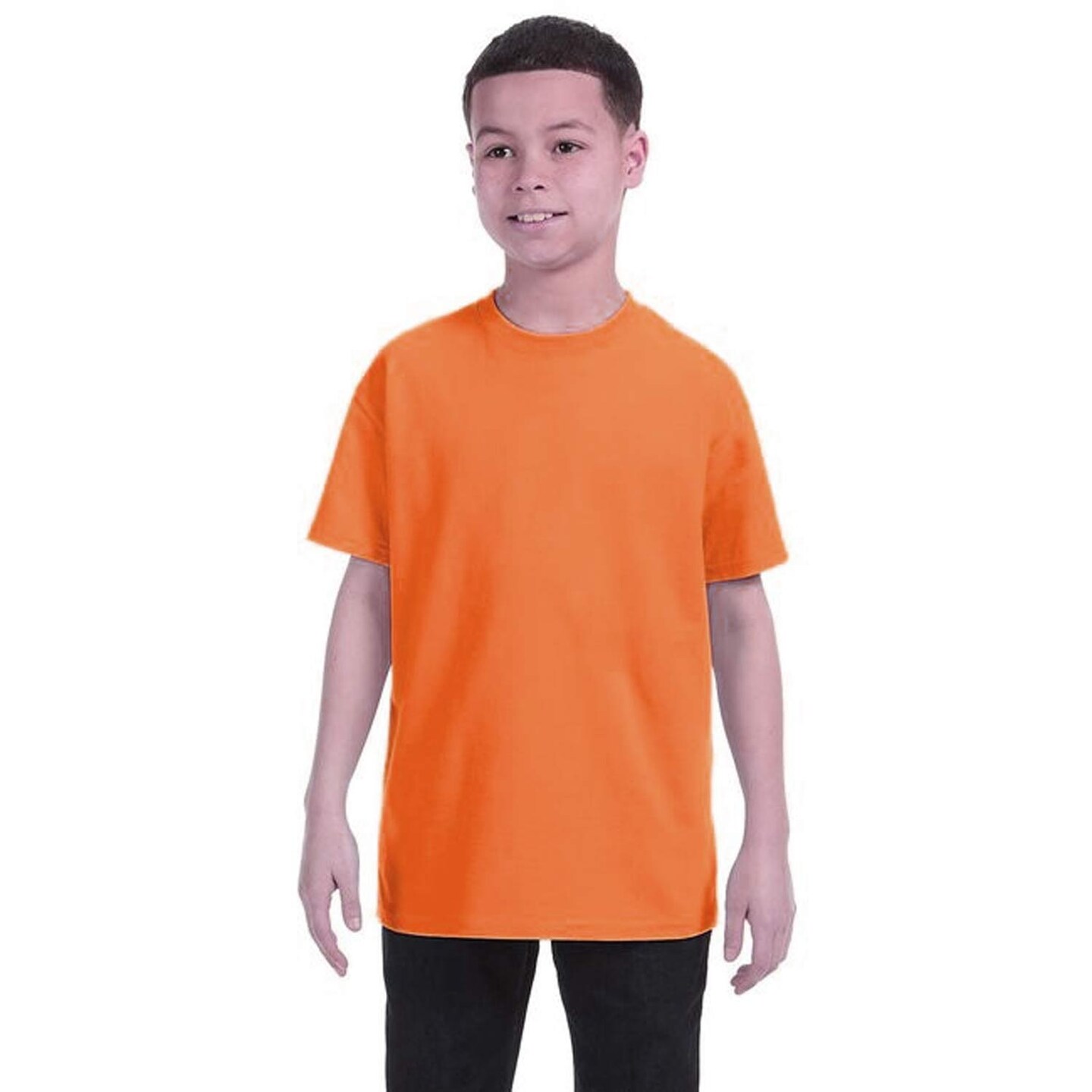 Gildan Heavy Cotton Youth Crewneck Short Sleeve T-Shirt Durable Kids Basic Tee for Everyday Comfort