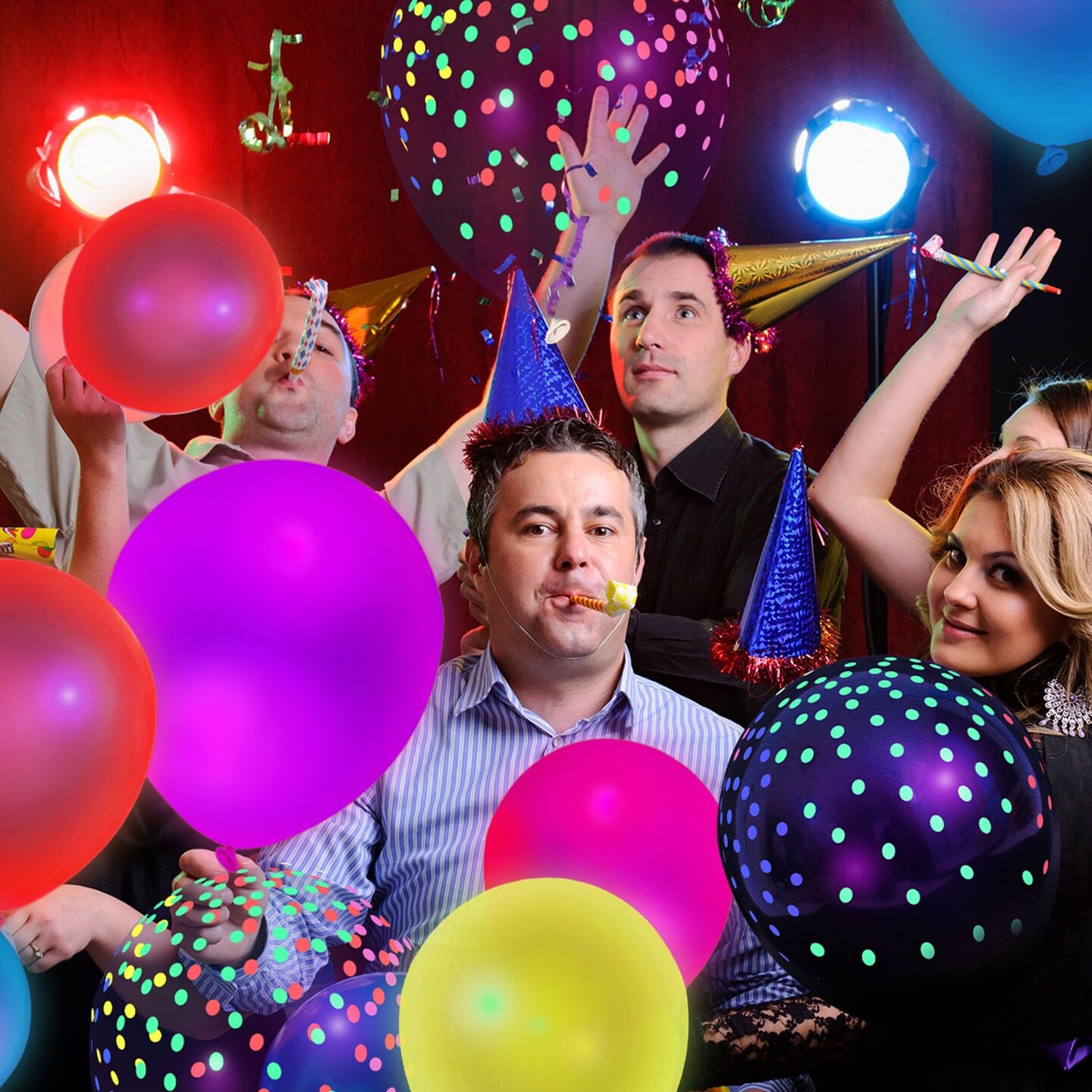 3 otters 66PCS Glow Balloons Assorted Colors, 12&#x22;&#x22; UV Neon Balloons with Small Dots Neon Glow in the Dark Balloons Fluorescent Balloons for Birthday Wedding Glow Party Supplies, Medium, HSHD2969