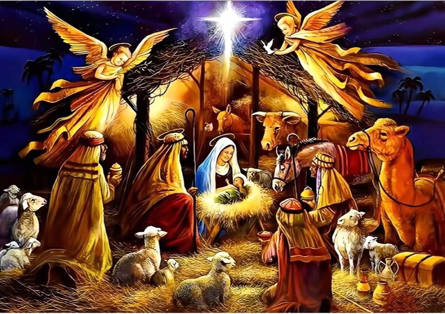 RELIGIOUS DIAMOND PAINTING KIT FOR ADULTS 5D DIY JESUS NATIVITY