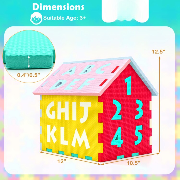 Alphabet and Number Puzzle Floor Mats for Children’s Playroom