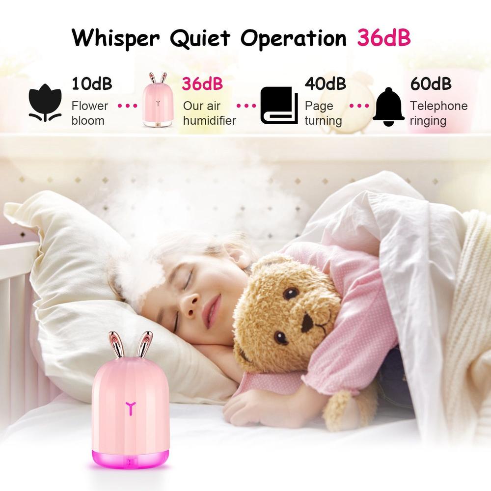 Edge Collections - Whisper Quiet Ultrasonic Humidifier and Diffuser with Color Changing Lights - 1 Piece