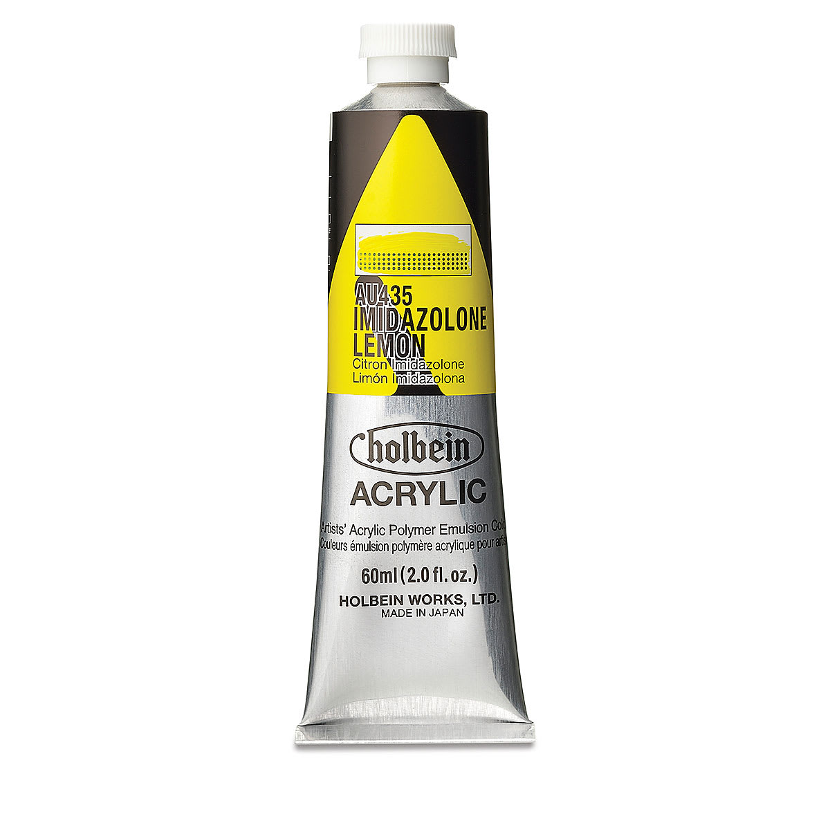 Holbein Heavy Body Artist Acrylics - Imidazolone Lemon, 60 ml tube
