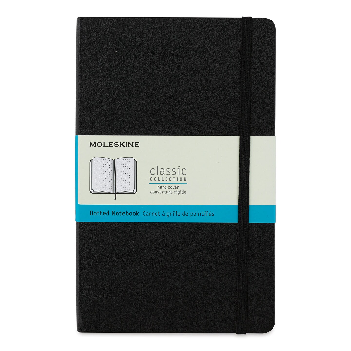 Moleskine Classic Hardcover Notebook - Black, Dotted, 8-1/4" x 5"