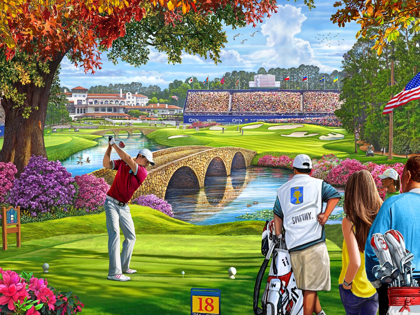 The Final Hole (Golf) Jigsaw Puzzle 550 Piece by VCC - Large Pieces - Fully Interlocking & Randomly Shaped Pieces - 24" x 18"