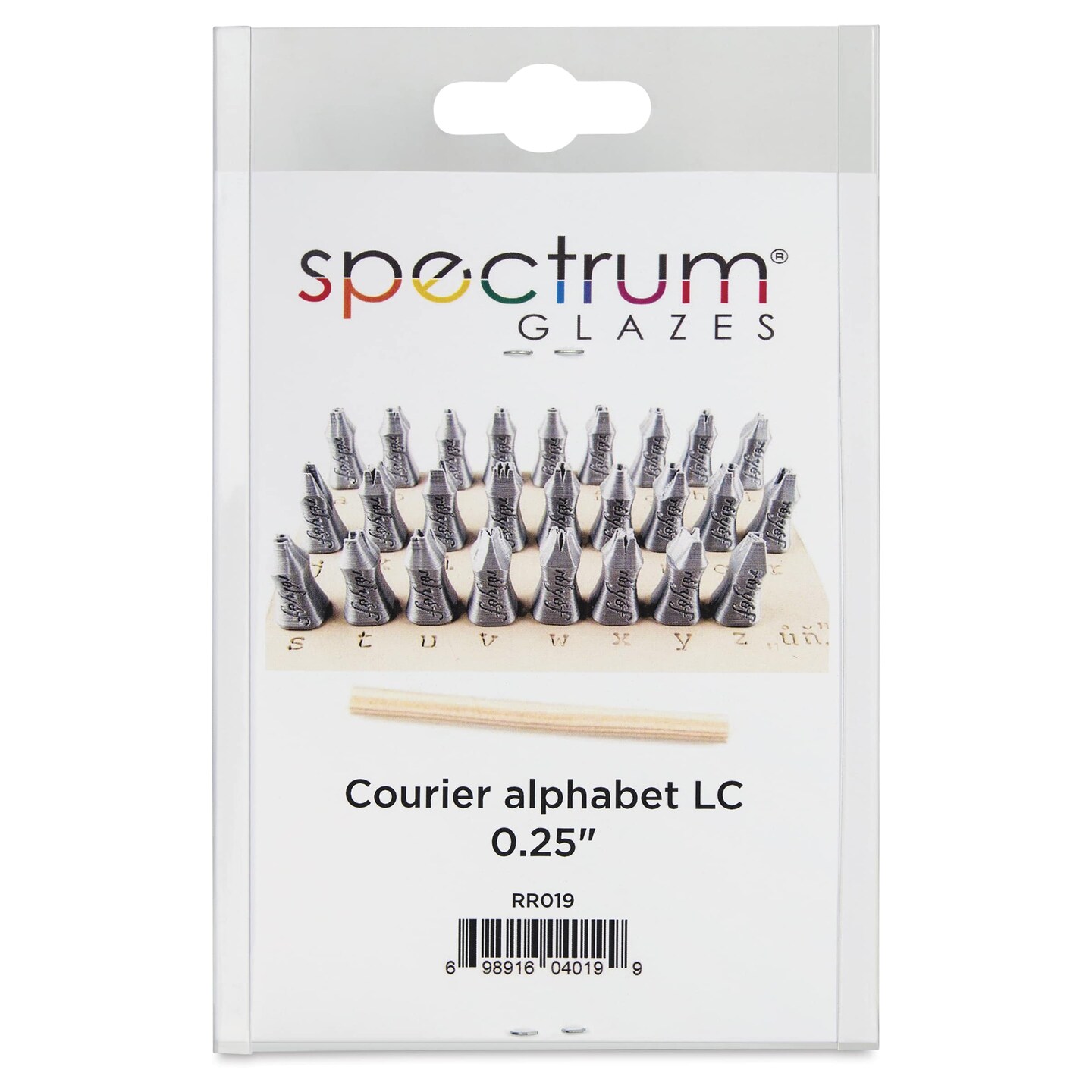 Spectrum Stamps - Small Courier Alphabet, Lowercase, Set of 27