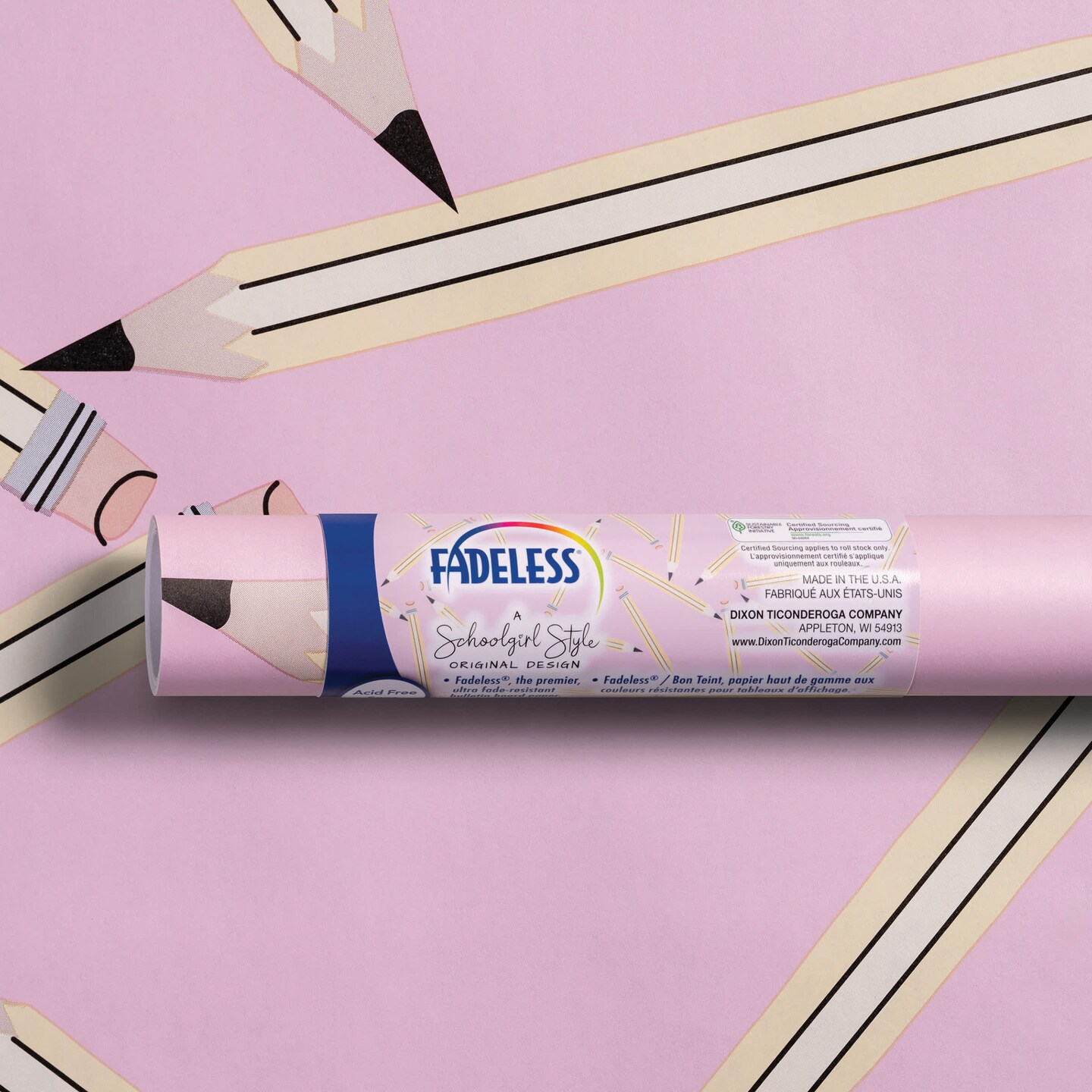 Fadeless Schoolgirl Style Bulletin Paper - Pencil Me In, 47-1/4" x 25' Roll
