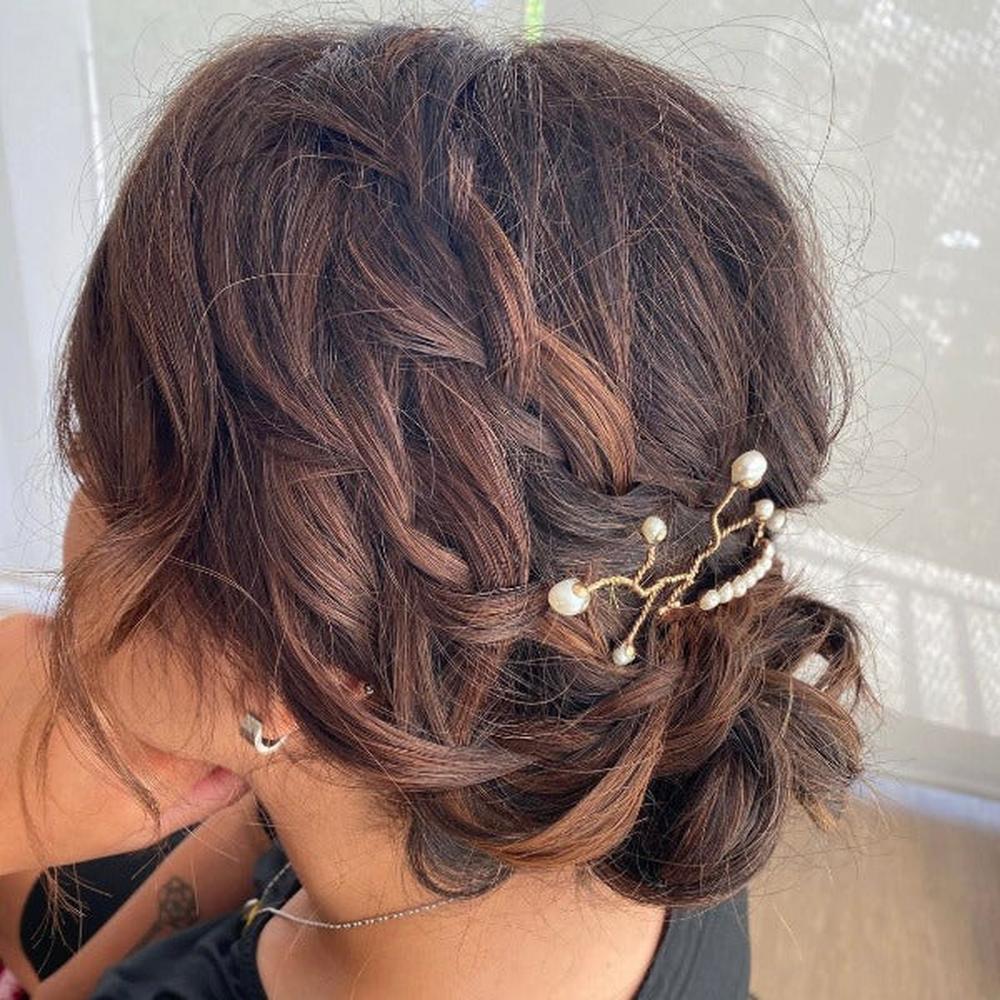 Edge Collections - Gold - Elegant Pearl Hair Accessory for Special Occasions - 1 Piece