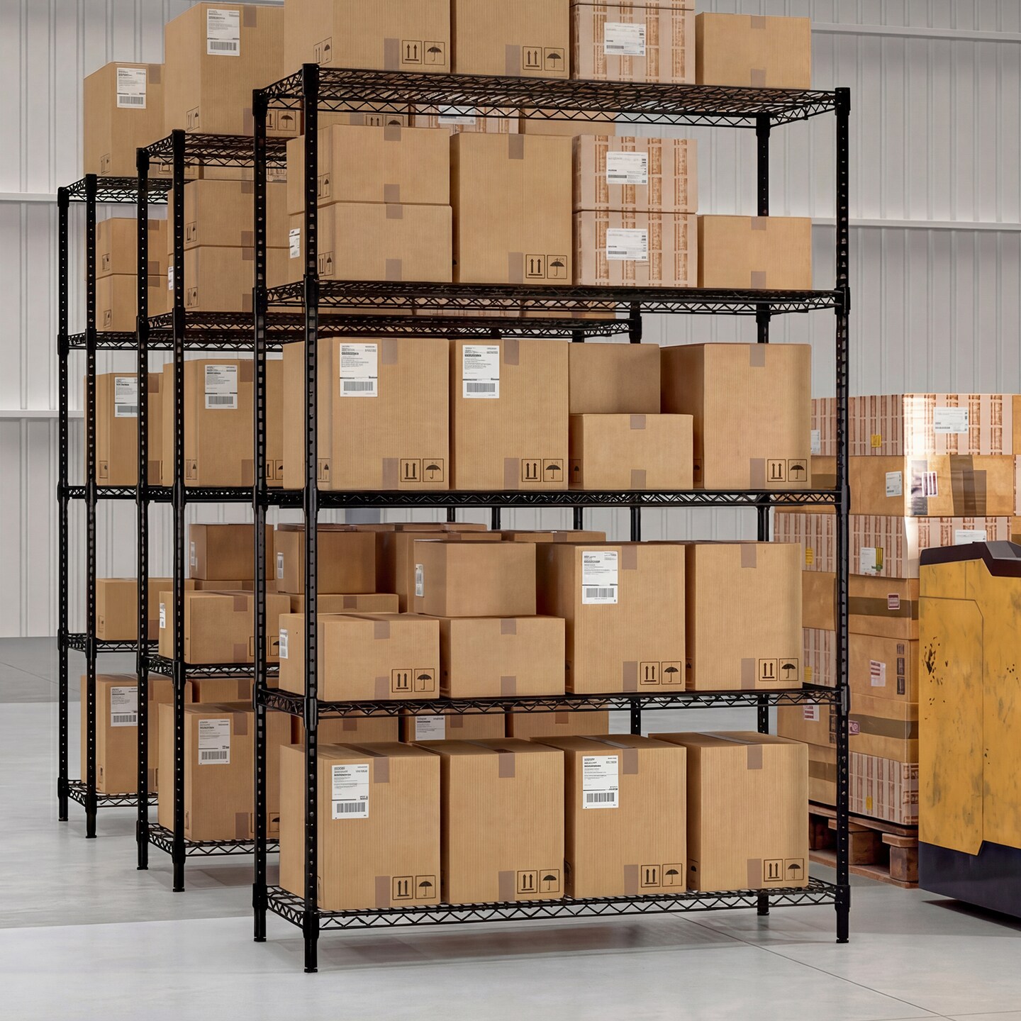Heavy Duty Adjustable Metal Shelving 5-Tier Storage Rack 4000 lbs Black