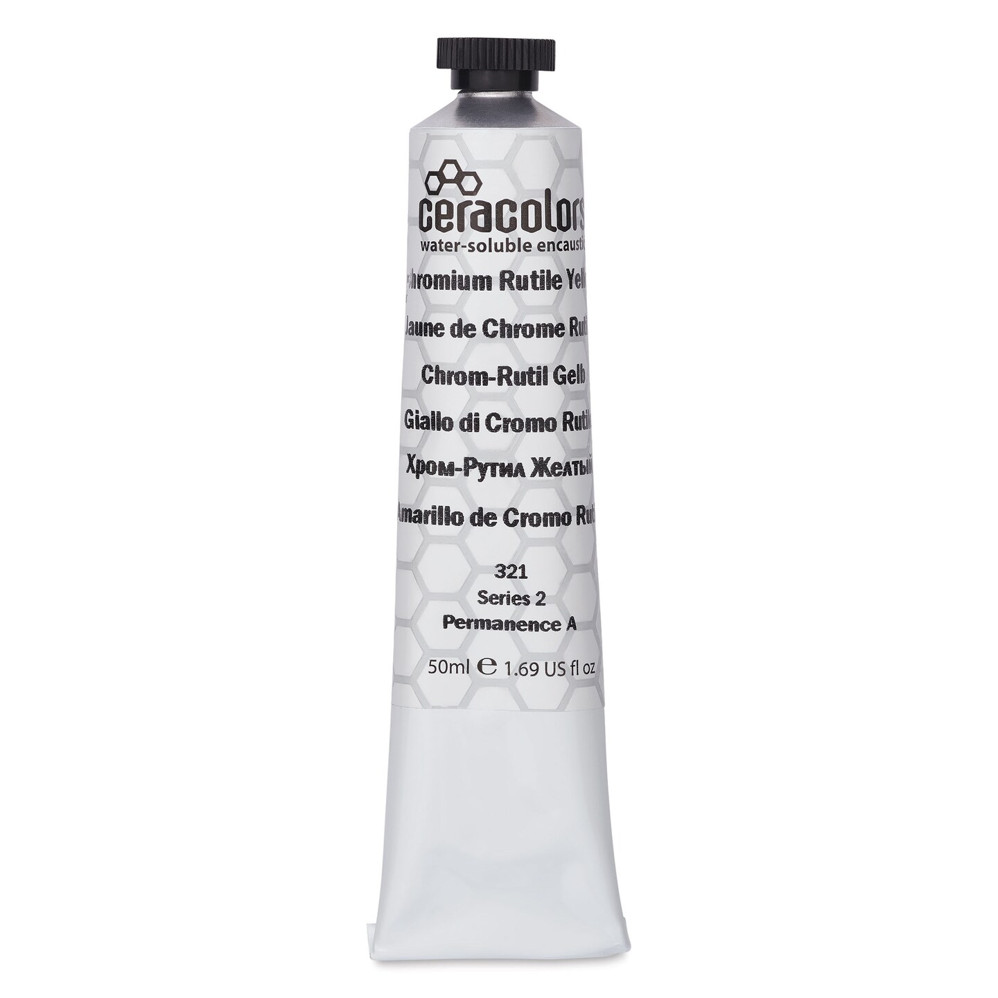 Ceracolors Waterborne Wax Paint - Chromium Rutile Yellow, 50 ml