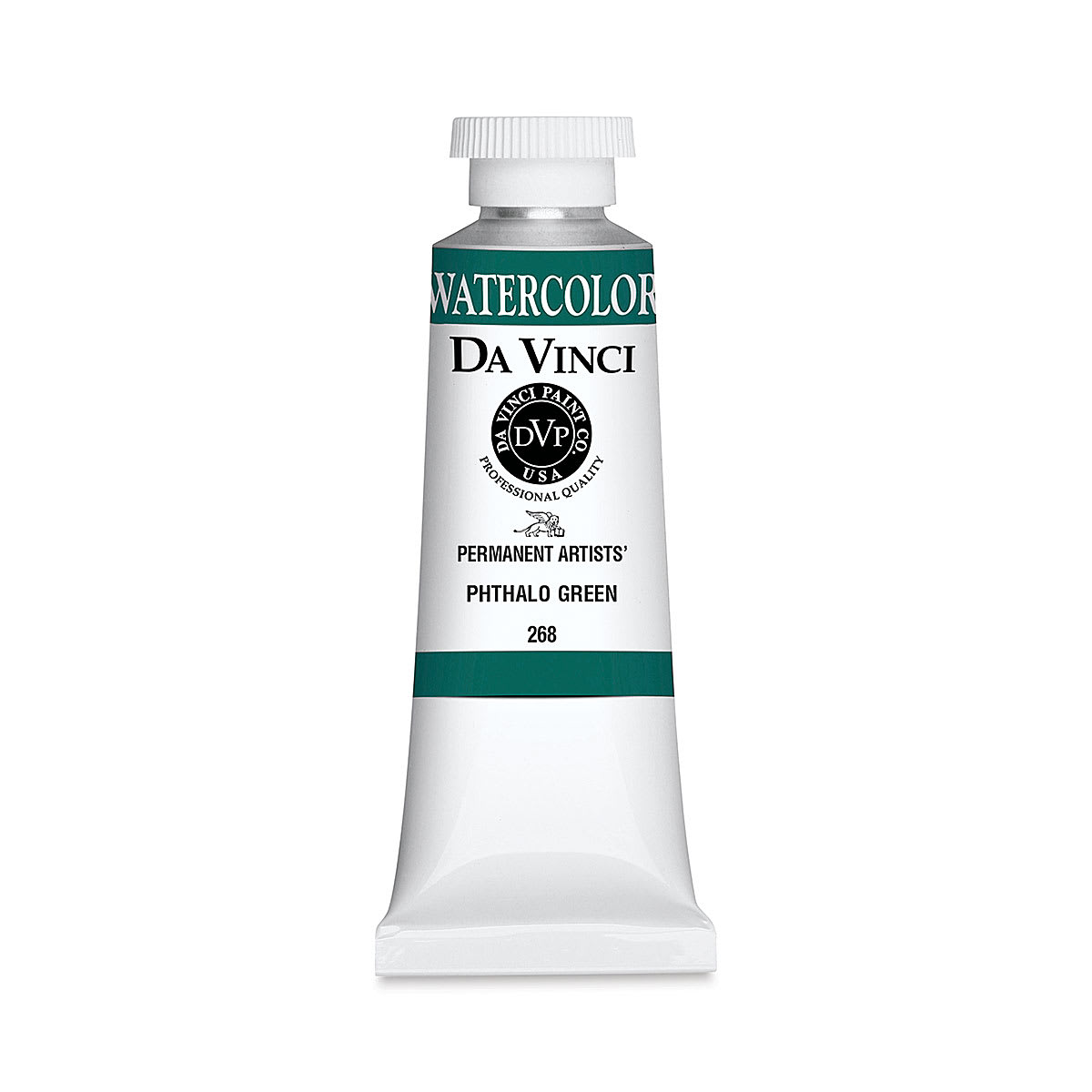 Da Vinci Artists' Permanent Watercolor - Phthalo Green, 37 ml tube