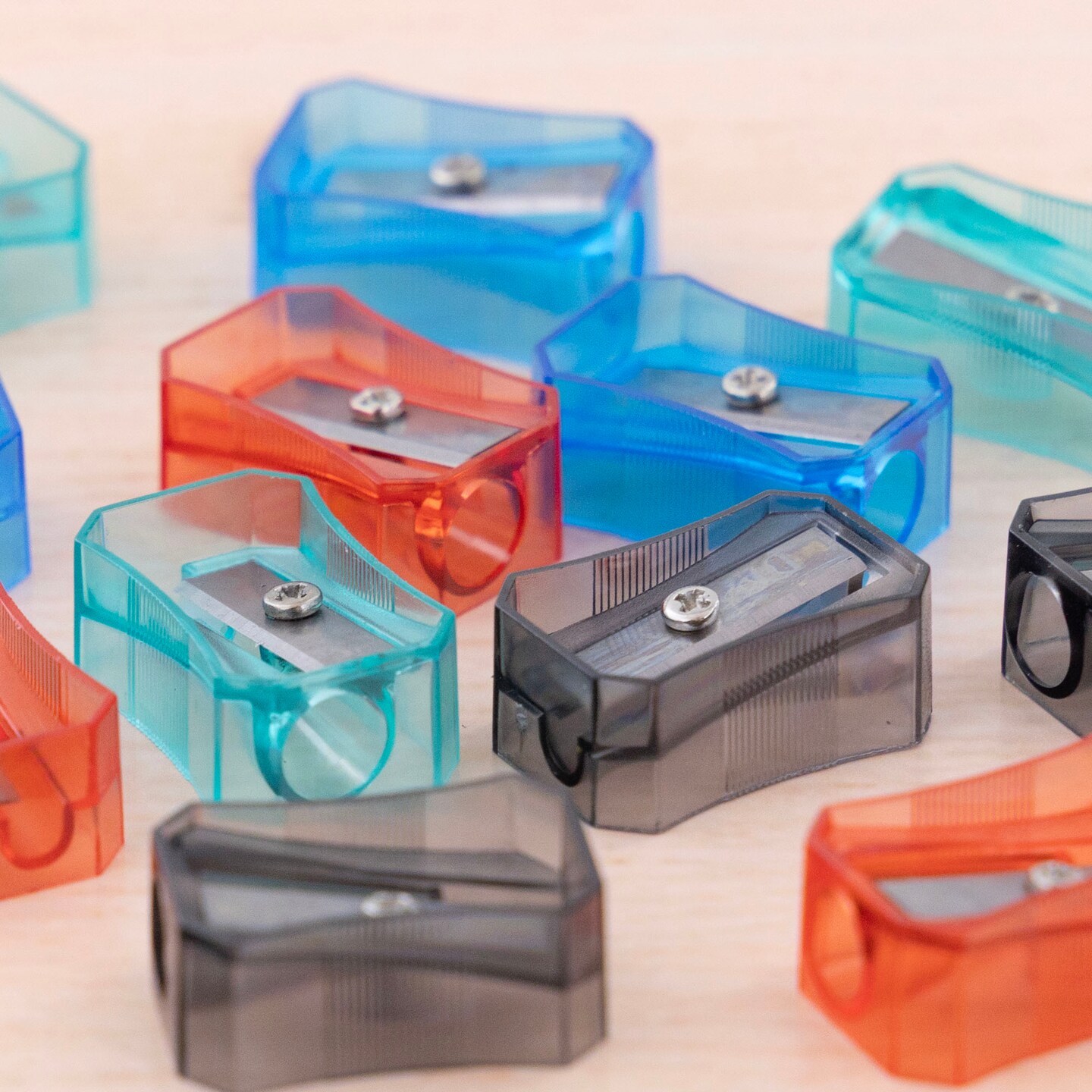 BAZIC Felix Square Transparent Pencil Sharpener (12/Pack)