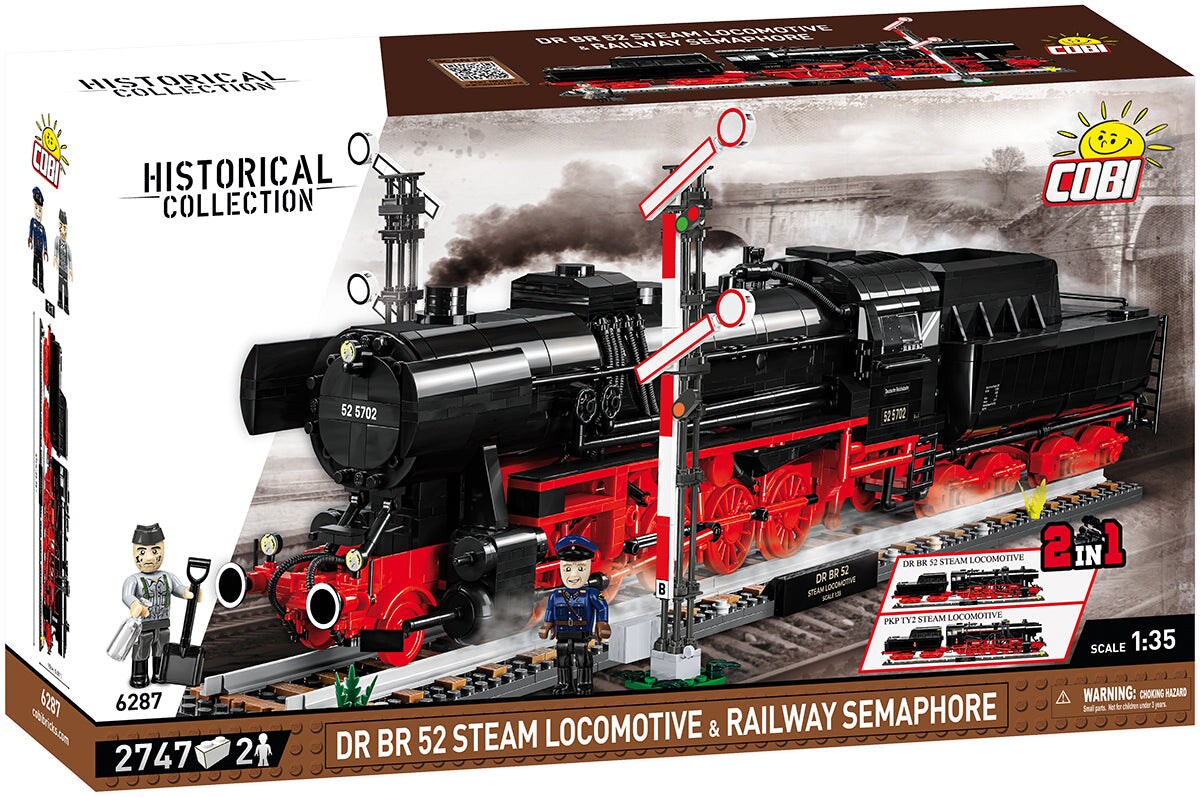 COBI Historical Collection Trains DR BR 52  Steam Locomotive &#x26; Railway Sepamhore
