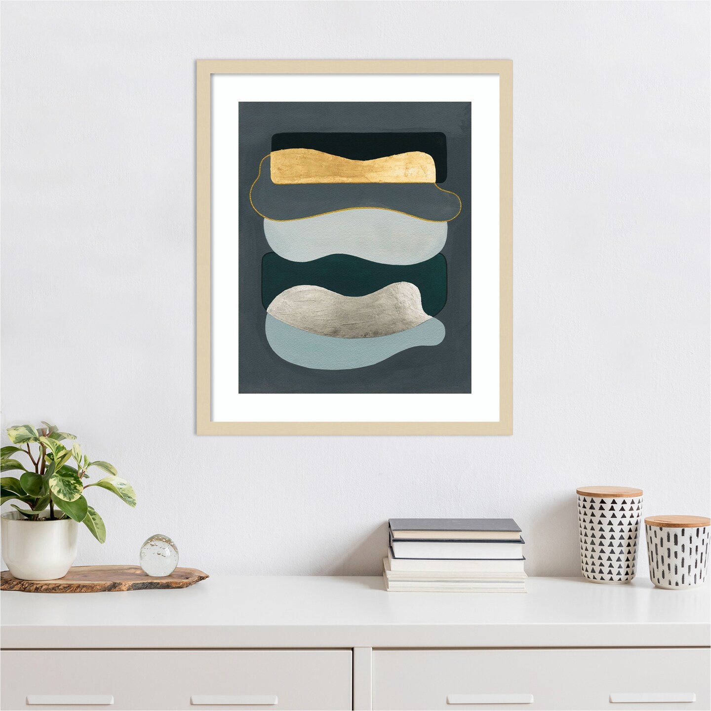 Underwater Coins II by Grace Popp Wood Framed Wall Art Print