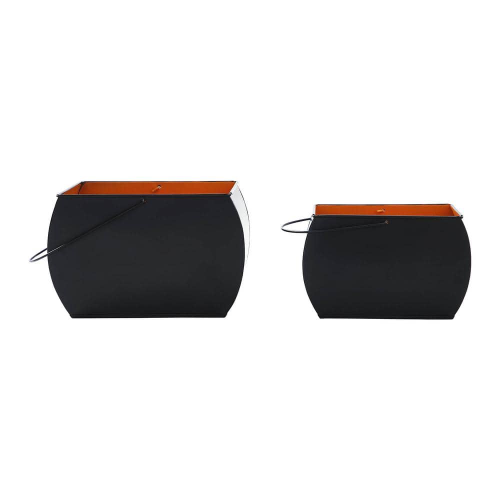 Seasons Crest Black Jack O Lantern Tealight Halloween Candle Holders