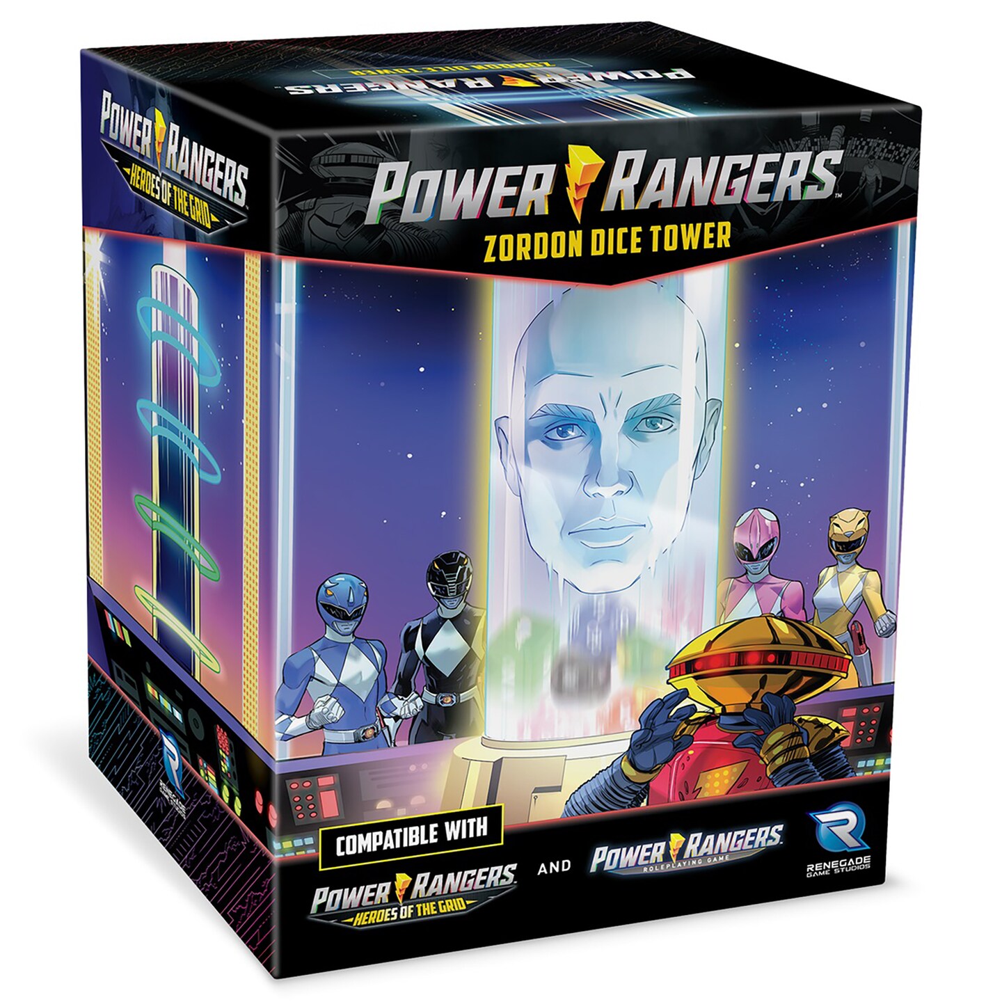 Power Rangers Zordon Dice Tower &#x26; GM Screen - Compatible With Power Rangers Roleplaying Game &#x26; Power Rangers: Heroes of the Grid, Game Accessory, Renegade Game Studios