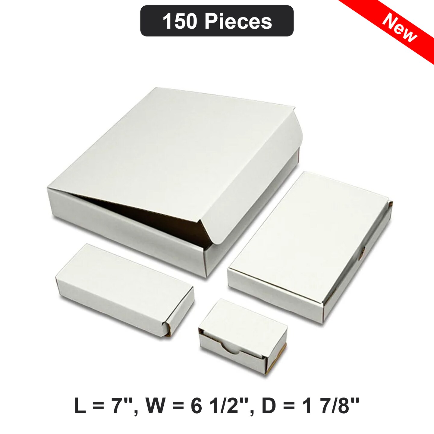 Rectangular Parcel Box 7x6 1/2x1 7/8 Inch Durable Eco Friendly Corrugated Shipping Box