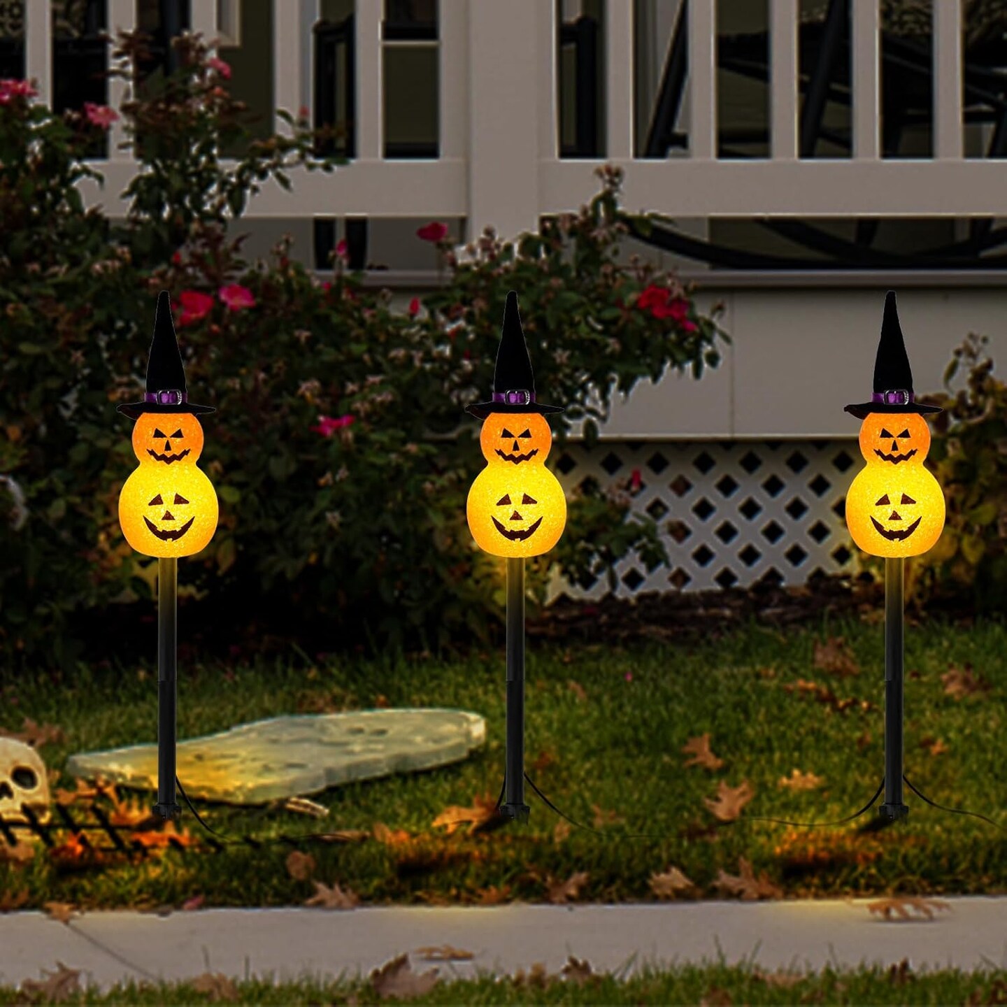 Jack-O-Lantern Solar Halloween Decorations