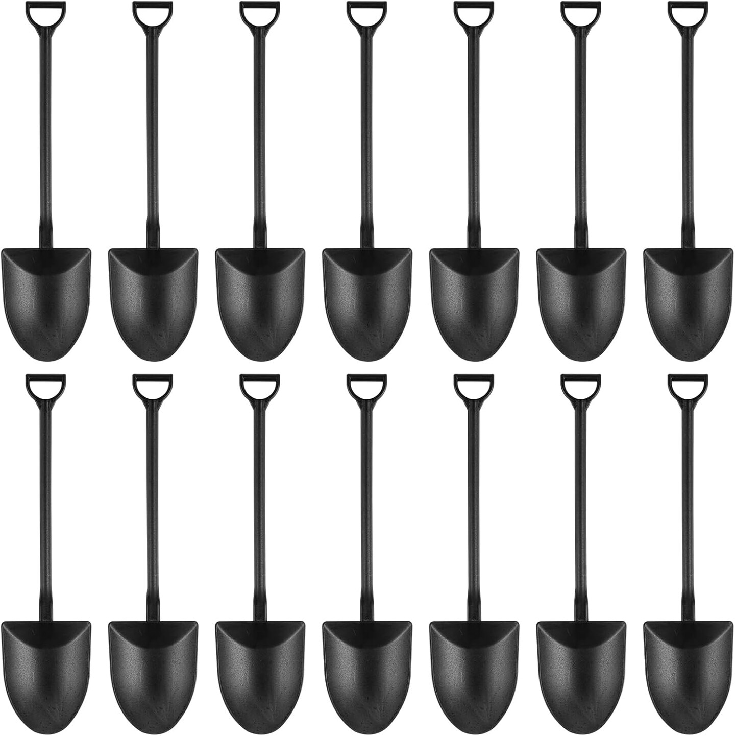 100 Pcs Mini Shovel Spoons, Plastic Shovel Spoon for Desserts Halloween Disposable Tiny Shovel Birthday Party Favors Construction Baking Supplies for Ice Cream Pudding Yogurt