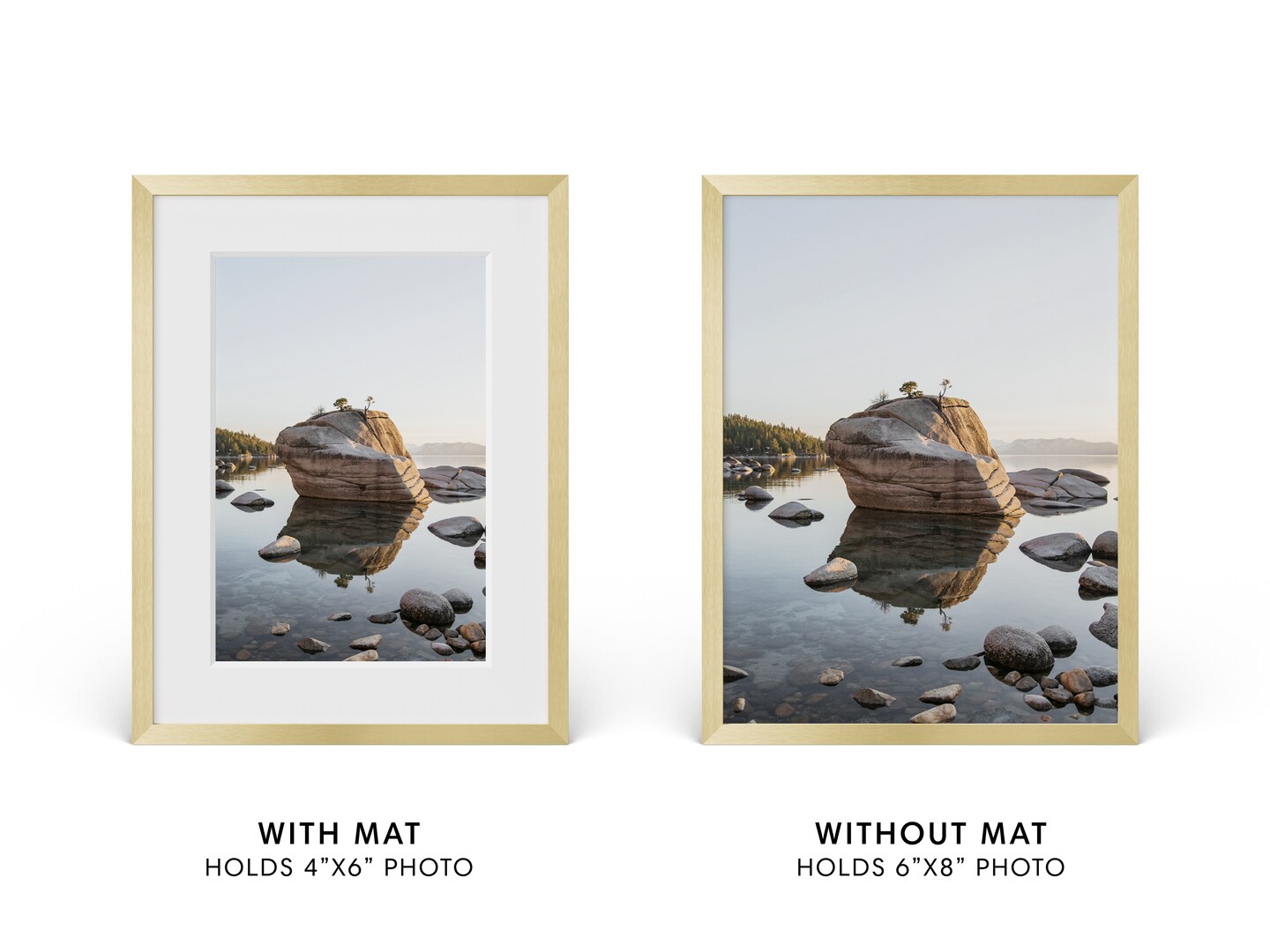 Haus and Hues Aluminum Glass and Matted Picture Frame