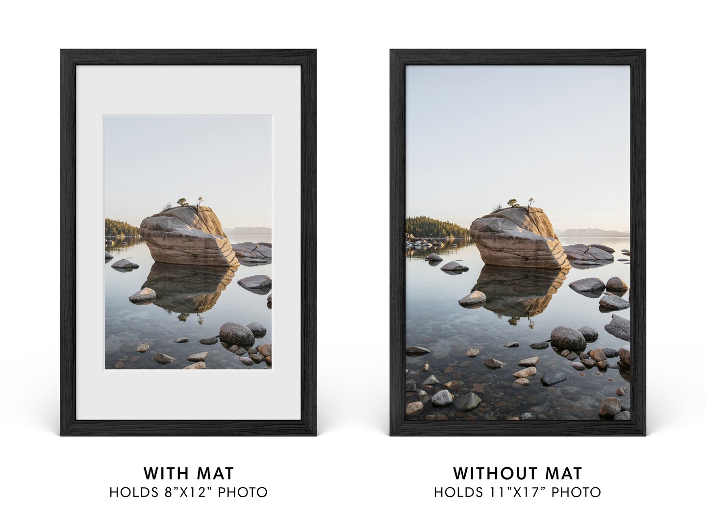 Haus and Hues Oak Wood Picture Frames Matted with Real Glass