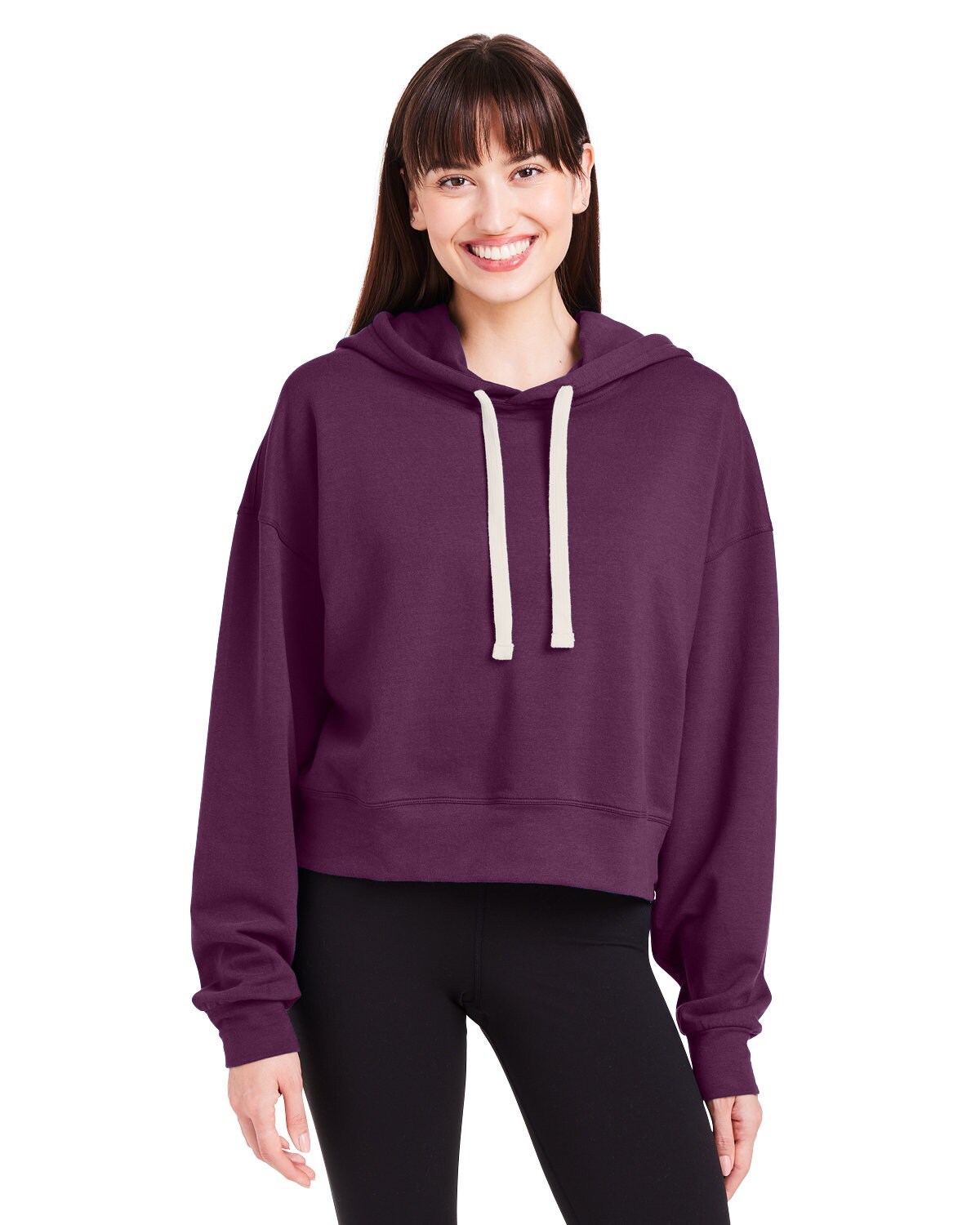 Glyder &#xAE; Ladies Vintage Oversized Cropped Hooded Sweatshirt