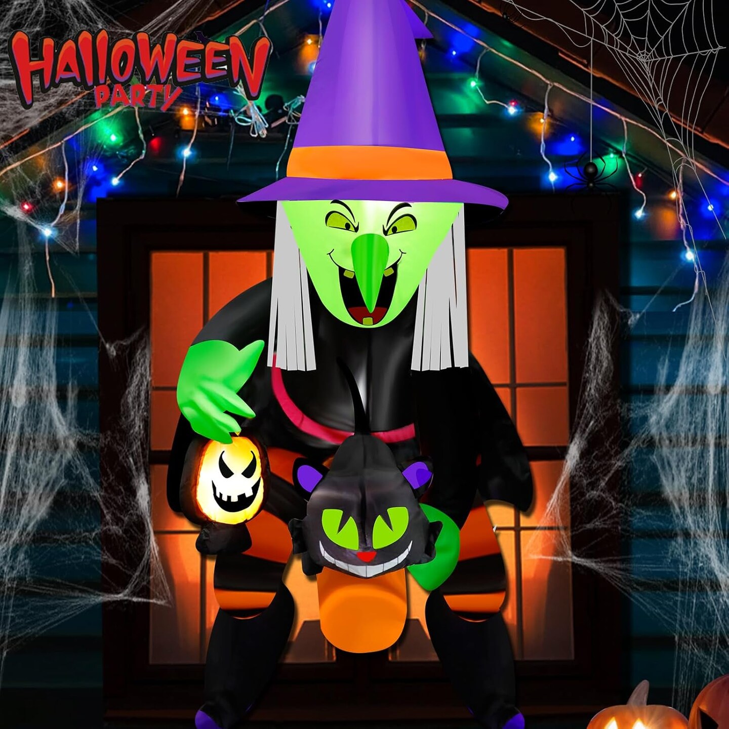 4ft hotsell Halloween pumpkin with hat and led light.