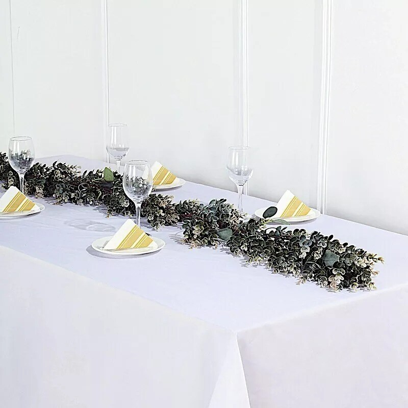 6 ft Green Artificial Eucalyptus Boxwood Foliage Garlands Wedding Decorations