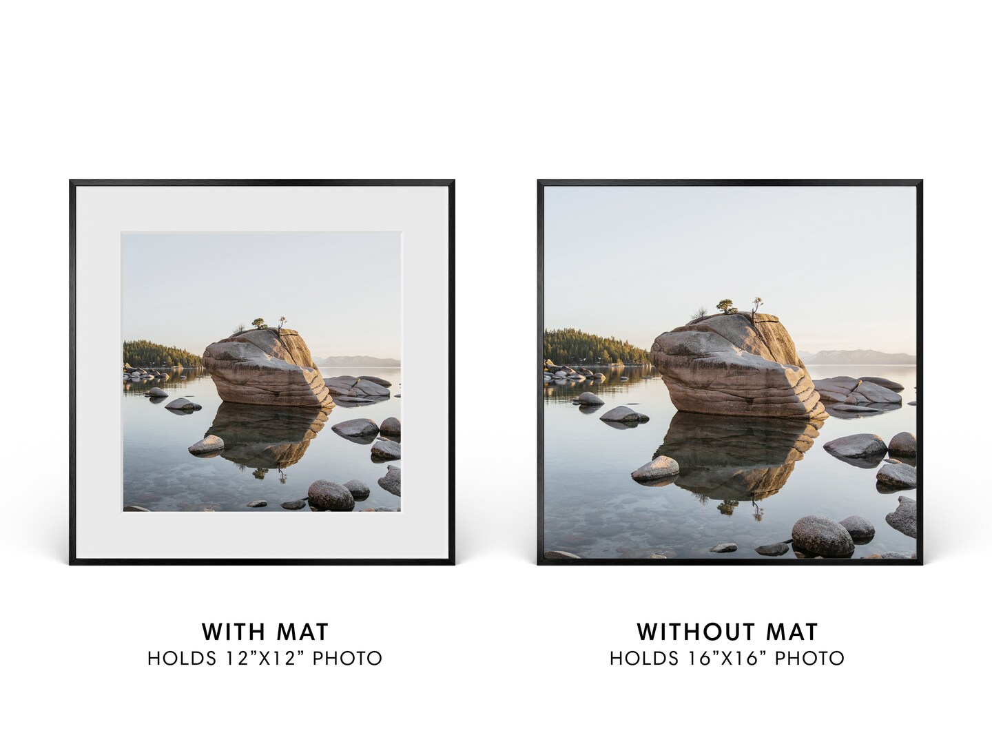 Haus and Hues Aluminum Glass and Matted Picture Frame
