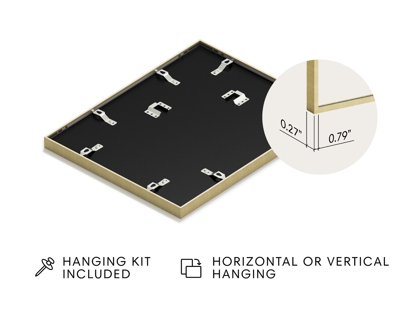 Haus and Hues Aluminum Glass and Matted Picture Frame