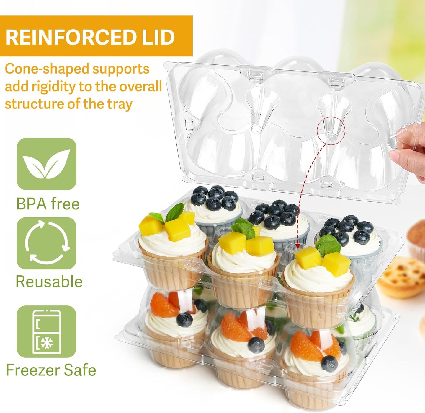 Half Dozen Clear Cupcake Boxes