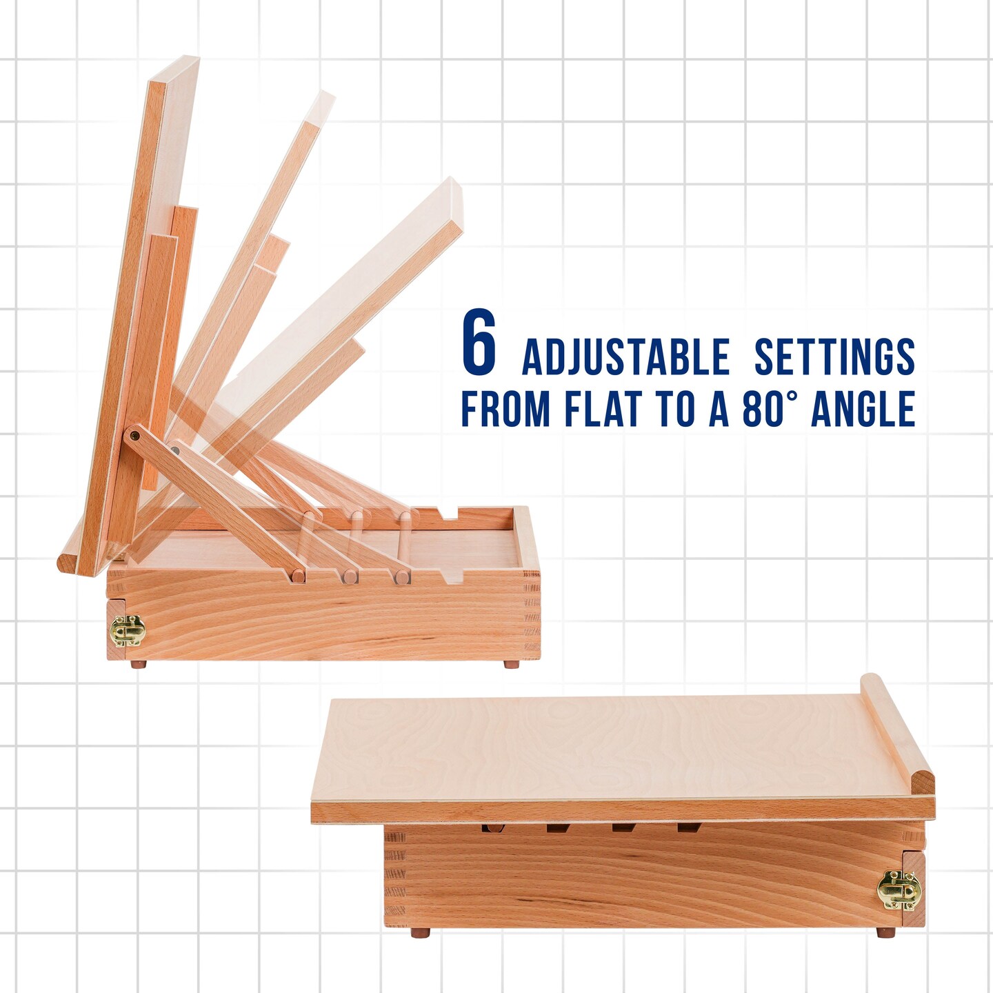 Adjustable Wood Artist Drawing &#x26; Sketching Board with Storage Drawer