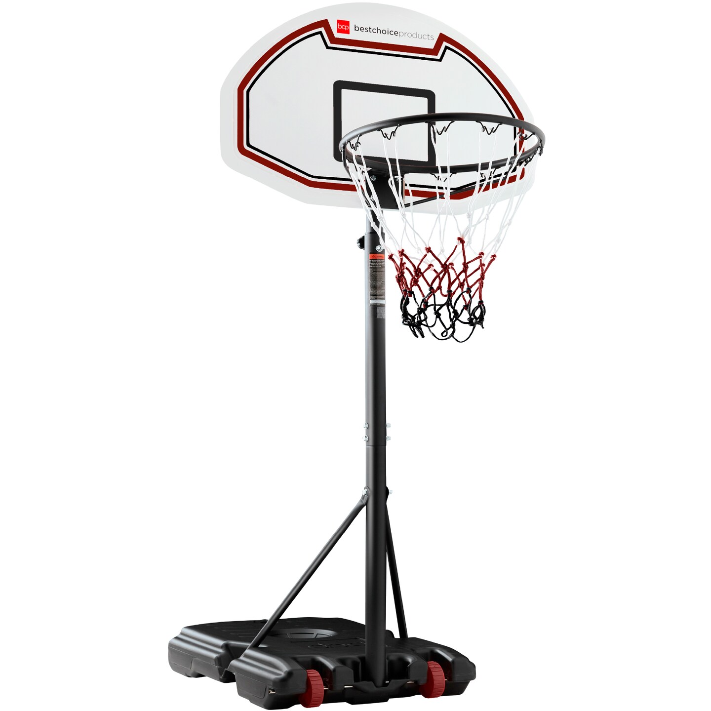 Best Choice Products Kids Height-Adjustable Basketball Hoop, Portable Backboard System w/ 2 Wheels