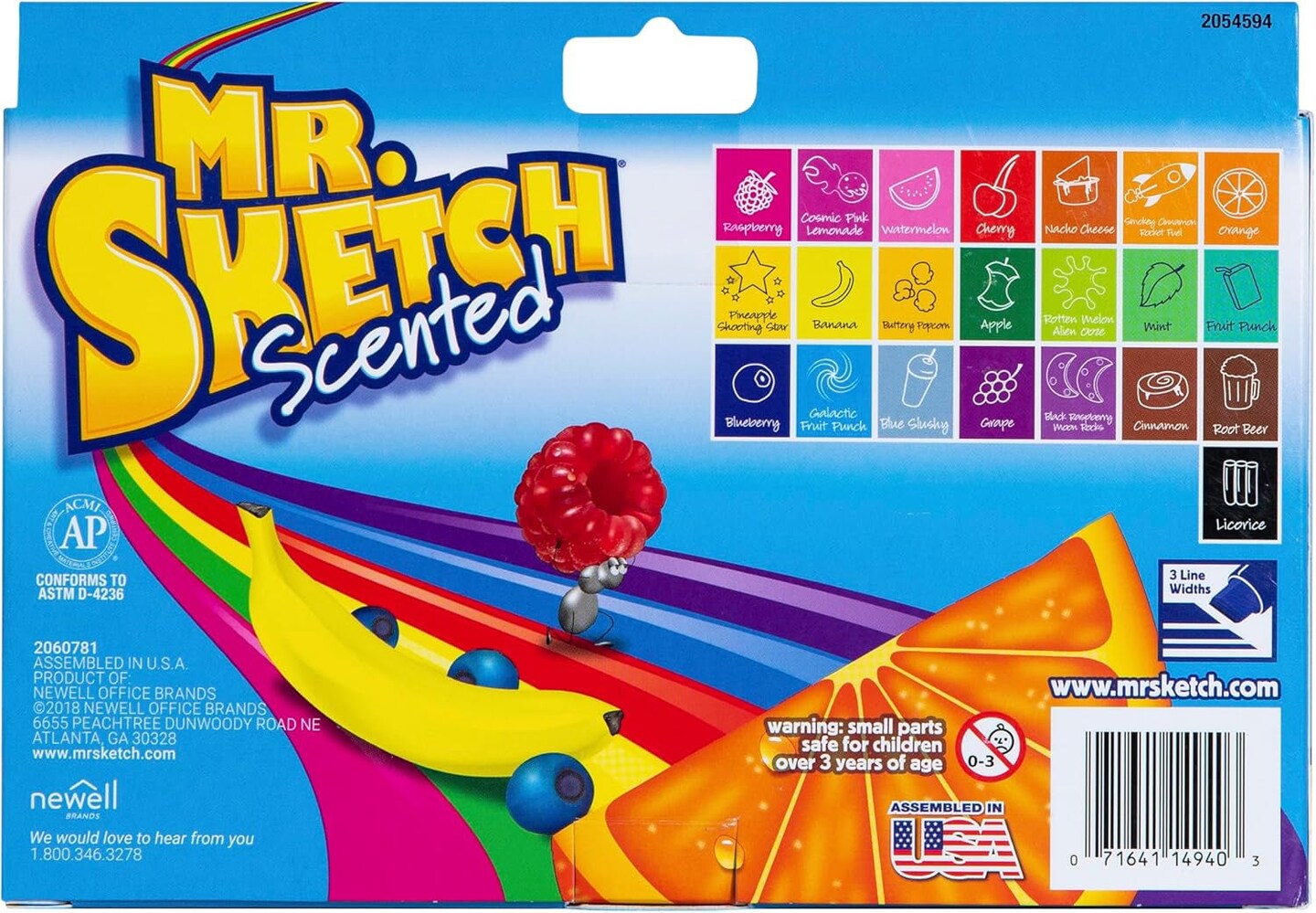 Scented Markers, Chisel Tip, Assorted Colors, 22 Count
