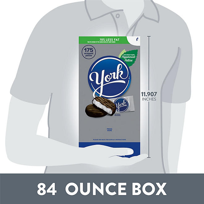 York Dark Chocolate Peppermint Patties 0.48 oz 175 pieces Chocolate Covered Peppermint Patties