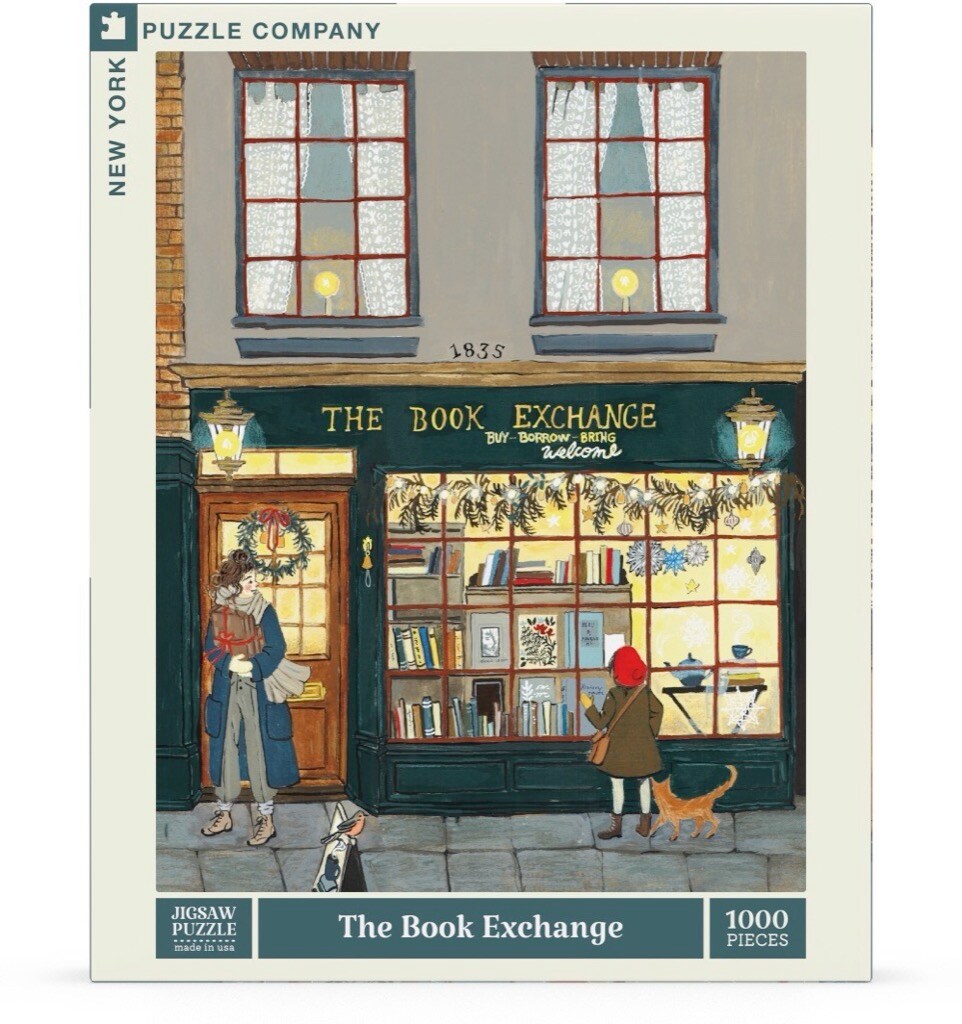 New York Puzzle Company The Book Exchange 1000 Piece Piece Jigsaw Puzzle