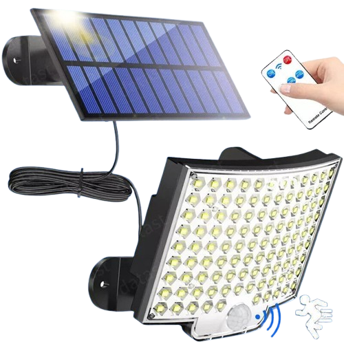 CLAONER 106 LED Solar Power Security Light PIR Motion Sensor Outdoor Garden Lamp