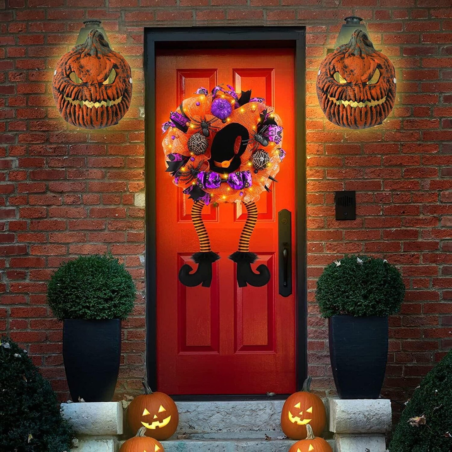 Halloween Decorations Outdoor Pumpkin Porch Light Covers,