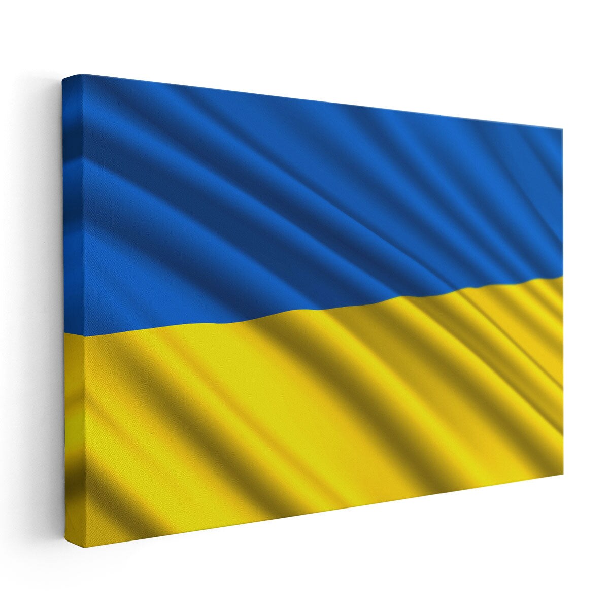 Ukraine Flag Waving Canvas Print Wall Art