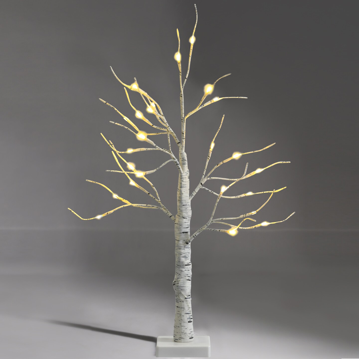 Costway 2ft/ 4ft/ 5ft/ 6ft Pre-lit White Twig Birch Tree for Christmas Holiday w/ LED Lights