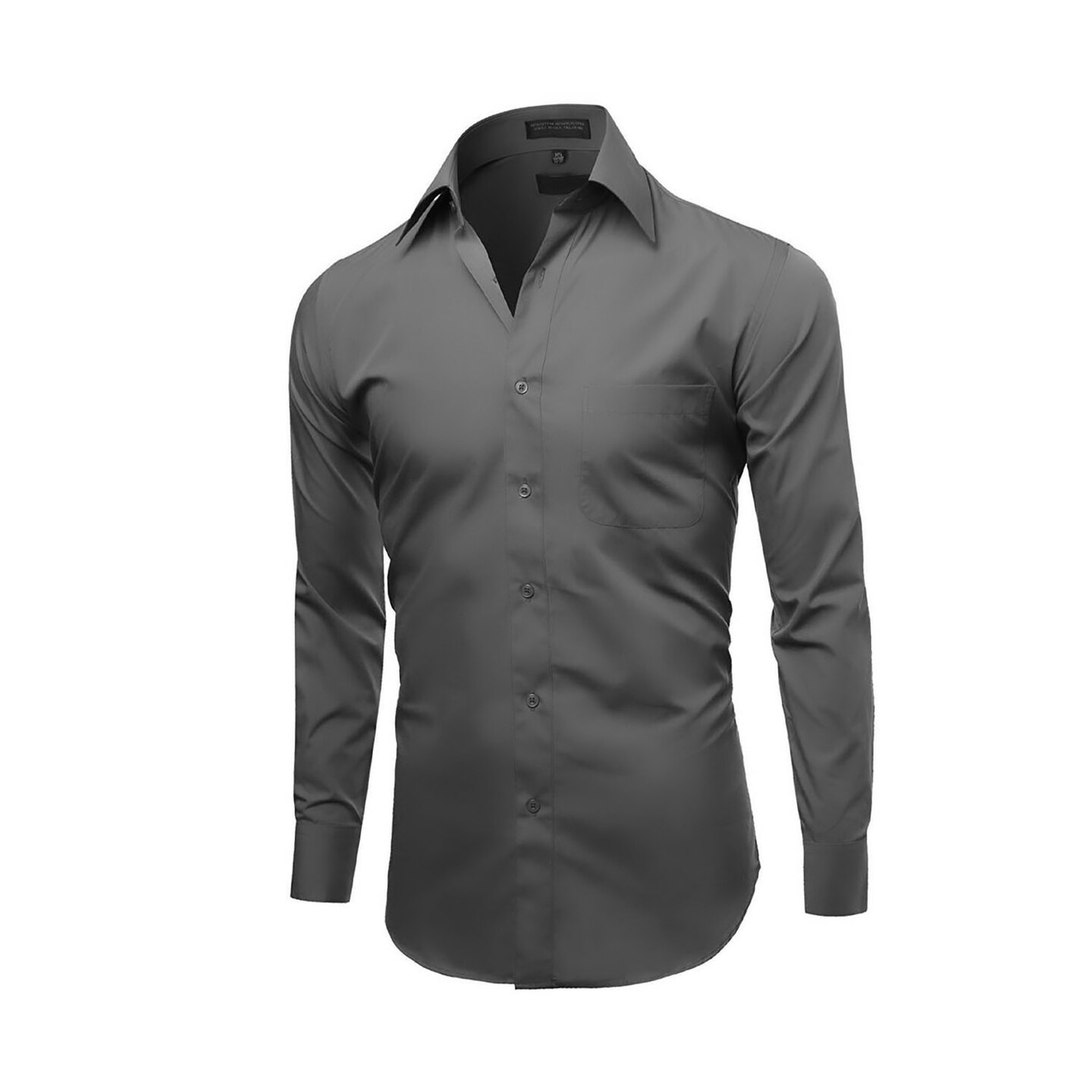 Men&#x27;s Charcoal Long Sleeve Dress Shirt