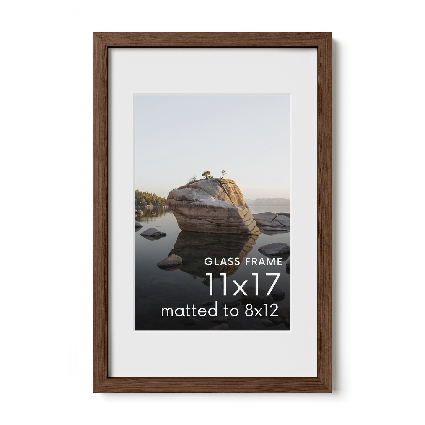 Haus and Hues Oak Wood Picture Frames Matted with Real Glass
