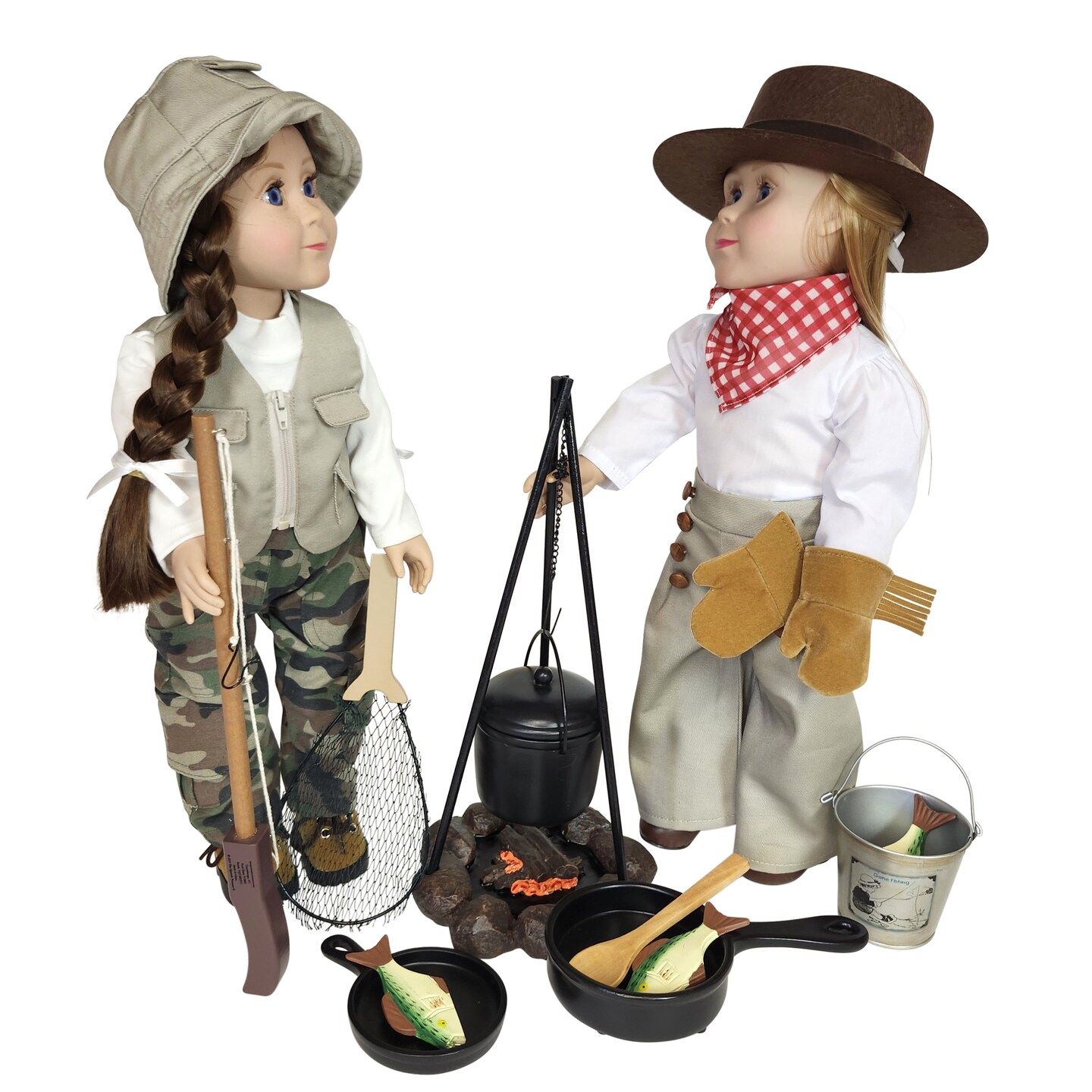 The Queen&#x27;s Treasures 27 Piece Adventure Outfits &#x26; Accessory Set for 18 In Dolls