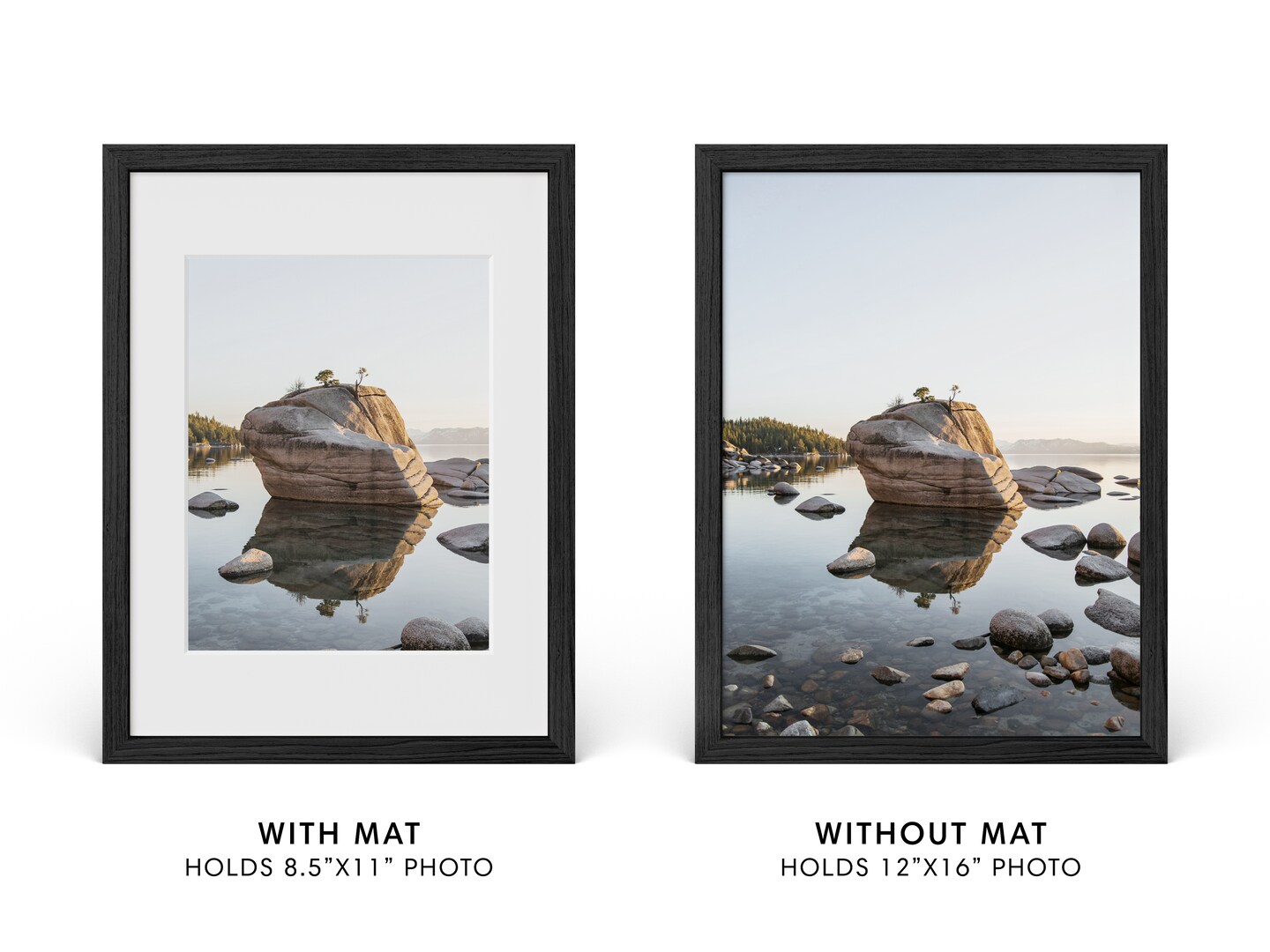 Haus and Hues Oak Wood Picture Frames Matted with Real Glass