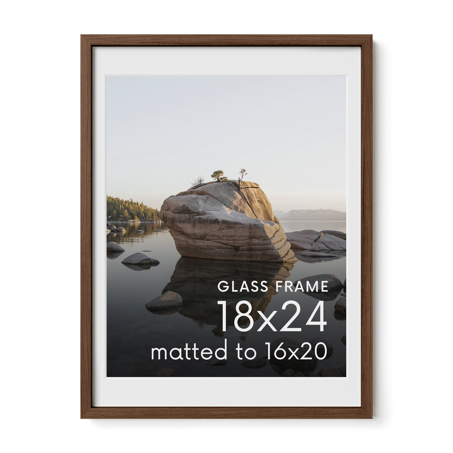 Haus and Hues Oak Wood Picture Frames Matted with Real Glass