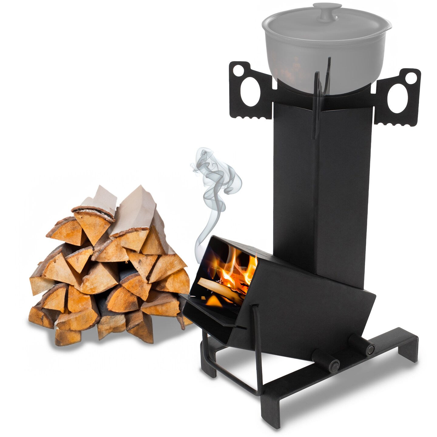 Neature Lightweight Rocket Stove - Portable Wood Burning Stove for Camp Kitchen