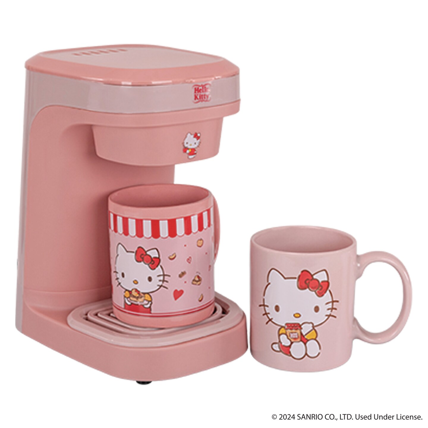 Uncanny Brands Hello Kitty Single Cup Coffee Maker Gift Set with 2 